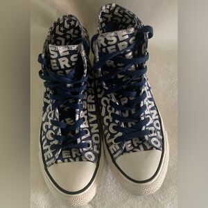 Converse Chuck Taylor All Star High Tops Logo Print 163952C Womens 9 Mens 7
